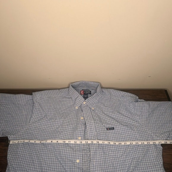 Ralph Lauren Shirt mens Light Blue Striped Chaps XLT - Picture 4 of 7